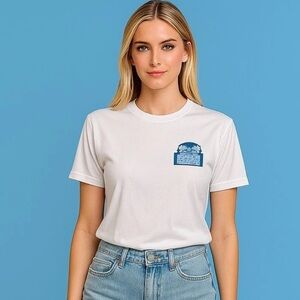 A4 White T-Shirt, Size M, Short Sleeve